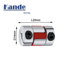 Zwei-kiefer D14L22 koppler D14 L22 aluminium plum flexible welle BW kupplung motor anschluss solide gummi pad/6 /6,35/8/10/mm