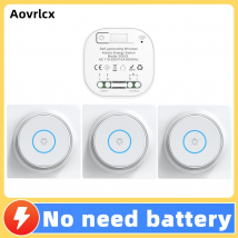 Aovrlcx Smart Home, selbstbetriebene kabellose Schalter für Lichter, kinetisches Lichtschalter-Set, Fernlichtschalter, kabellose Wandtaste