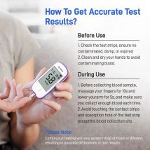 Aicare Blutzuckermessgerät Blutzucker-Testkit Diabetes Heimzuckermessgerät mit 50/100/200 Stück Teststreifen Lanzetten 0,6 μL Probe