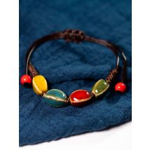 Love stone women's ceramic bracelet Female hand-woven couple small wholesale jewelry #5347