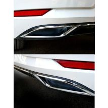 ABS Chrome Car Rear Exhaust Pipe Muffler Tips Cover Trim for VW Golf  7.5 MK7 Accessories 2018 2019