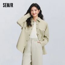 Semir Langarm-Hemd für Damen Mittellang Oversize 2025 Neues Frühlings-Revers-Hemd Retro-Design für Modische Outfits