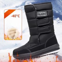 Męskie zimowe nowe śniegowce z pluszem, pogrubione antypoślizgowe buty na grubej podeszwie, buty za kostkę, męskie ciepłe śniegowce z podeszwą środkową25