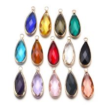 5 teile/los Teardrop Kristall Glas Anhänger Charms für Paare Armband Ohrringe Schmuck Machen Liefert DIY Halskette Ornamente