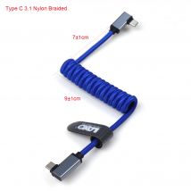 LANO cavo a spirale dati in Nylon maschio da USB C a tipo C per cavo di ricarica rapida del dispositivo cavo di ricarica PD di tipo C