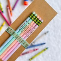5 Stück Eid Mubarak Lasergravur Bleistifte Eid Geschenk für Kinder Jungen Mädchen Teen Eid Mubarak Dekoration Lieferungen Islamisches Weihnachtsgeschenk