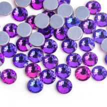 Diamantes de imitación AB Better DMC, cristal de terciopelo púrpura, fijación en caliente, de cristal Strass, hierro en diamantes de imitación, costura y decoraciones de tela, nuevo
