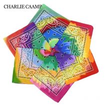 Gradient Tie Dye Designer Cotton Hijab Headscarf Uv Protection Masks Bandana Man Women's Wholesale Printed Square Scarf Scarves