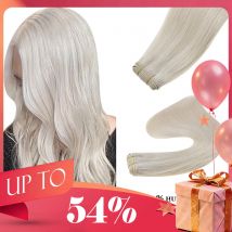 Ugeat Haarverlängerungen aus Echthaar, 14–22 Zoll, weiche, natürliche Haarbündel für Frauen, Haarverlängerungen, 100 g, zum Einnähen