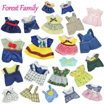New Dollhouse Dolls Clothes 12 Styles Dress Skirt  Forest Family Girls Pretend Play Toys Compatible 1:12 Dollhouse Accessories