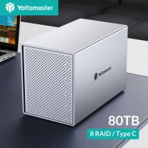 Yotta master 5 Bay 2.5 "/3.5" Sata HDD-Gehäuse 6 Gbit/s USB C HDD/SSD-Gehäuse bis zu 16TB * 5 Raid direkt anges ch lossenes Speicher gehäuse