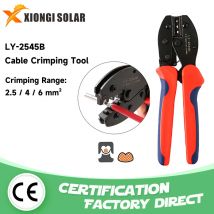 Strumento di crimpatura per pinze per connettori solari per pinze a crimpare da 2,5/4/6 mm2 (14-10 AWG) Chiave per connettori fotovoltaici spelafili