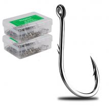 50 teile/schachtel Stacheldraht High Carbon Stahl Angelhaken Meer Wurm Karpfen Einzel Kreis Haken Set Fly Angeln Zubehör Angelhaken zu Bekämpfen