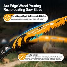 Teeth Reciprocating Saw Blade Set Pruning Saw Cutting Log Wood Trimming for Tree Trimming Wood Cutting Saw