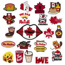 21 teile/satz Kanada Serie Kaffee für Schuh Charms Zubehör DIY Dekoration für klassische Clog Kinder Geschenke