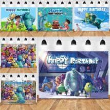 Monsters University fondali Baby Birthday Party Banner CakeTable Decor forniture servizio