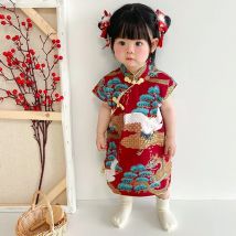 Kind Mädchen Kleid Cheongsam Chinesischen Stil Mode Geburtstag Party Tragen Teen Schwestern Kinder Kleidung Baby Mädchen Prinzessin Kleid A541