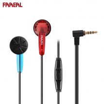 FAAEAL Iris Ancestor Earphone Super Bass 3.5mm Wired Headphone Without/With Microphone Headset Balanced Sound Flat Head Earbuds
