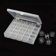 25Pcs Clear macchina da cucire bobine bobine bobine vuote bobine scatola di immagazzinaggio di plastica per la casa accessori per cucire strumenti AA7650