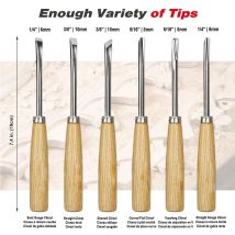 6-teiliges professionelles Holzspcht-Holzschnitzwerkzeug-Set – Trockenhandstichmeißel und Gouges-Set für die Holzbearbeitung
