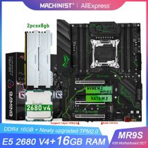 MACHINIST X99 Motherboard LGA2011-3 Kit Set Intel Xeon E5 2680 V4 CPU DDR4 2*8GB RAM NVME M.2 Vier Kanäle MR9s unterstützt TPM2.0