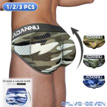 Männer Camouflage Mesh Hüfte Kissen Dreieck Hosen Hohe Elastizität Elastische Band Hüfte Heben mit Schwamm Kissen Kostenlose Demontage