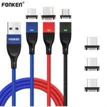 FONKEN Kabel magnetyczny Micro USB typu C Magnetyczne kable ładujące Ładowarka magnetyczna do realme