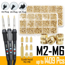 Ottone Hot Melt Inserto Zigrinato Dado Macchina per Impianto Dado in Rame Conduzione Termica Impianto Strumento di Inserimento del Calore Stampante 3D in Plastica