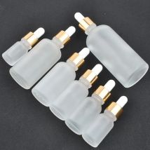 12 x 5 ml, 10 ml, 15 ml, 30 ml, 50 ml, 100 ml, Frostglas-Tropfflasche, leere Kosmetikverpackungsbehälter, Fläschchen für ätherische Öle
