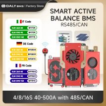 Daly Smart Lifepo4 Scheda BMS 4S 12V 8S 24V16S 48V 3.2V 100A 60A BMS per 18650 BATTERIA PACCHETTO BT UART RS485 Comunicazione CANBUS