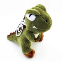 Niedlicher Plüsch-Dinosaurier-Schlüsselanhänger für Frauen und Mädchen, flauschiger Tyrannosaurus-Schlüsselanhänger auf der Tasche, Auto-Schmuckstück, Hochzeit, Party, Kinderspielzeug, Geschenk