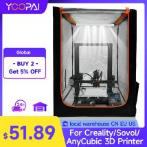 Custodia per stampante 3D YOOPAI con luce LED per la serie Creality Ender Ignifuga Antipolvere Temperatura costante Installazione semplice