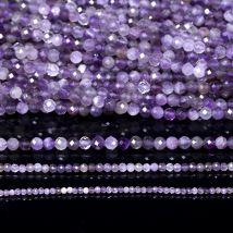 Piccole perle di quarzo viola ametista sfaccettato pietra naturale piccolo distanziatore per creazione di gioielli accessori braccialetto fai da te 2/3/4mm