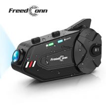 Freedconn R1 Plus domofon motocyklowy kask kamera na deskę rozdzielczą zestaw słuchawkowy Bluetooth komunikator głośnomówiący nagrywanie wideo 1080P domofon