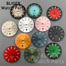 BLIGER Sterile 33.5mm Sunberst Gradient Watch Dial 6 o'clock Calendar Luminous Fit NH35 NH36 NH38 Automatic Movement Watch Parts