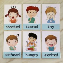 12 Teile/satz Montessori Baby Lernen Karte Cartoon Englisch Flash Karten für Kinder Kinder Lustige Speicher Übung Spiel Pädagogisches Spielzeug