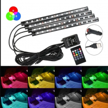 Luci ambientali universali per auto RGB Strisce LED Lampade per atmosfera interna 8 colori Decorativi Off Road 4x4 SUV Accessori per automobili