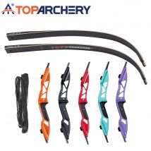 Recurve für die rechte Hand beim Bogenschießen, Bogengliedmaßen, Carbon-Bogengliedmaßen für das Schießübungen, Bogenschnur-Jagdzubehör, 56 Zoll, 30–50 lbs