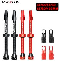 BUCKLOS 40/44/55/60/65/80/100mm zawór bezdętkowy Presta MTB Road opona rowerowa sutek CNC stop aluminium zawór do roweru górskiego bezdętkowy