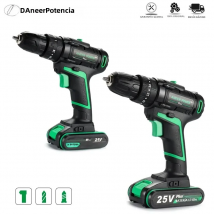 Taladro eléctrico manual inalámbrico de 25V y 21V, destornillador de batería de litio inalámbrico de impacto para decorar el hogar, herramienta eléctrica de tornillos de perforación