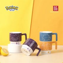SHUNXIANG Pokémon Licensed Mugs Snorlax Ceramic Mugs Stackable Kawaii Anime Boy Girl Breakfast Milk Juice Cup Ceramic Coffee Cup