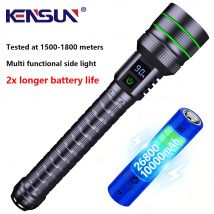Torcia LED ad alta potenza Torcia tattica ricaricabile USB a lungo raggio Lampada a luce forte Lanterna portatile esterna impermeabile