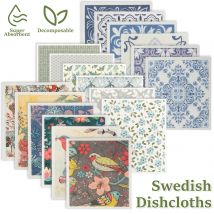 5/6/12PCS Kitchen Dish Towels Absorbent Swedish Dishcloths Kitchen Dish Rags Soft  Non-woven Cloths for Washing Dishes Cleaning