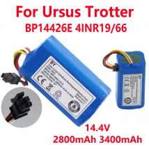 100% Nuovo 14.4V 2800mAh 3400mAh Li-Ion Batteria Per Ursus Trotter BP14426E 4INR19/66 Robot Aspirapolvere Batteria Accessori Parte