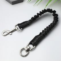 Elastic Dog Walking Leash Reflective Bungee Extension Lead for Small Medium Pets Black Dog Extension Leash Extending Dogs Lead