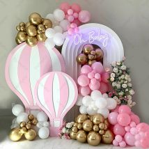 110 Stück rosa Ballon Girlande Baby party Luftballons Bogen Kit Zoll heißen Ballon Ausschnitt Geburtstag Hochzeits feier Dekor Foto Requisite
