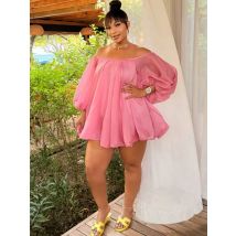 L-4XL Plus Size Clothes Dresses Women Robes Spring Autumn Loose Street Casual 3XL Big Size Office Lady Mini Dress Oversized