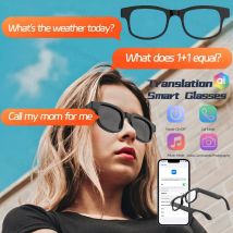 AI Smart Glasses with 144 Language BT Glasses Built-in Mic & Speakers Camera Call Voice AssistantTranslate Photochromic Glasses