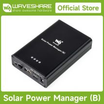 Waveshare Solar Power Manager (B), eingebetteter 10000 mAh Li-Po-Akku, Multi-Schutzschaltungen, 6 V ~ 24 V, für Raspberry Pi 5/4B/3B