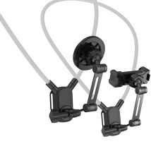 Supporto universale per fotocamera per telefono con montaggio sul collo, magnetico e clip compatibile con iPhone Samsung Rotazione a 360 gradi vivavoce per video dal vivo